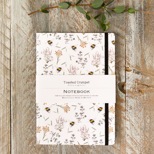 Toasted Crumpet - Bee & Honeysuckle A5 Notebook