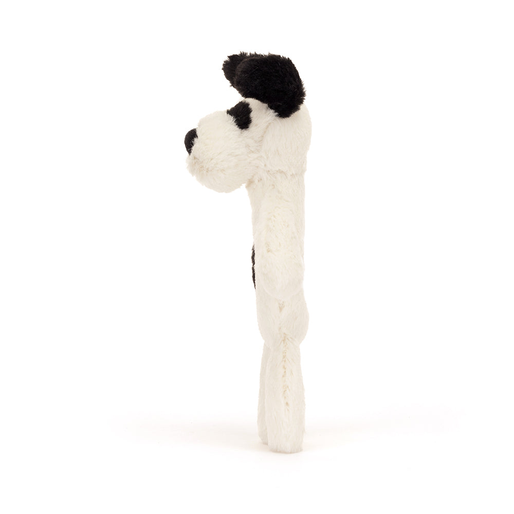 Jellycat Bashful Black Cream Puppy Ring Rattle Gracegentle