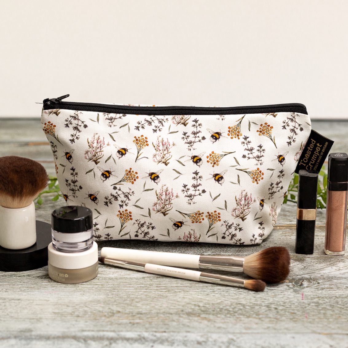 Toasted Crumpet - Bee & Honeysuckle Makeup Bag