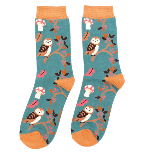 Miss Sparrow - Woodland Socks - Teal